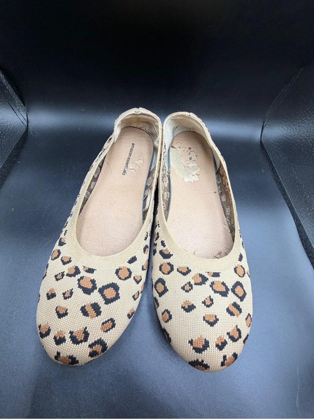Leopard Print Ballet Flats - Beige Leopard Women's Shoes